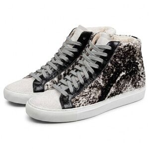 P448 Star High Top Sneaker Cow Print Calf Hair Size 39